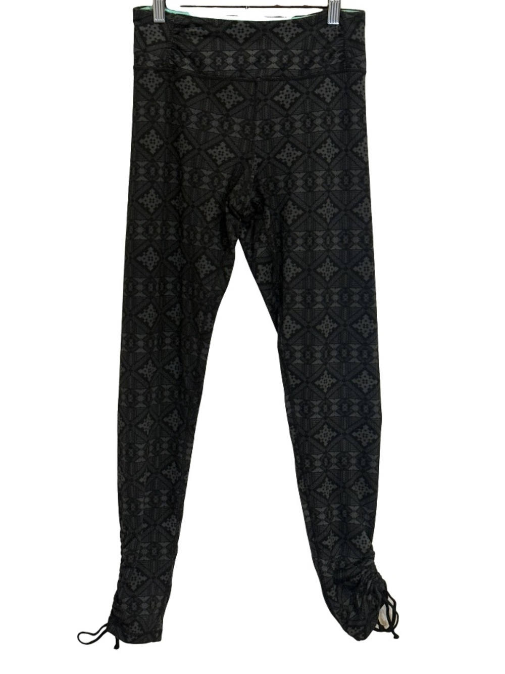 Kyodan Boho Geometric Print Ruched Waist Leggings Small S